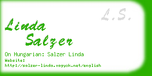 linda salzer business card